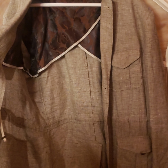 Linen jacket with drawstring. - Picture 2 of 3